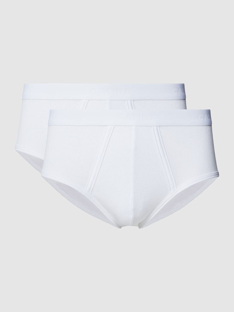 Slip in unifarbenem Design im 2er-Pack in weiß