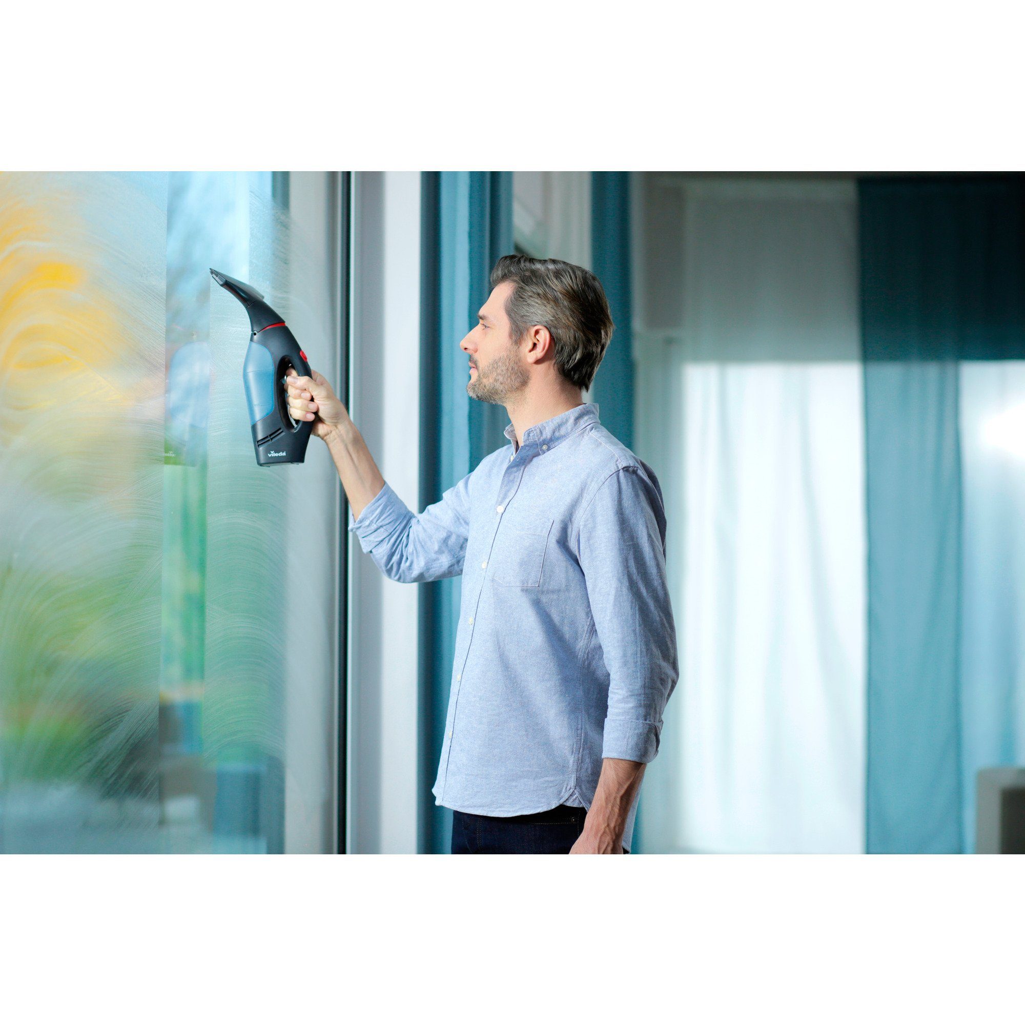 Vileda Nass-Trocken-Akkusauger Vileda Windomatic Power Blue, Fenstersauger