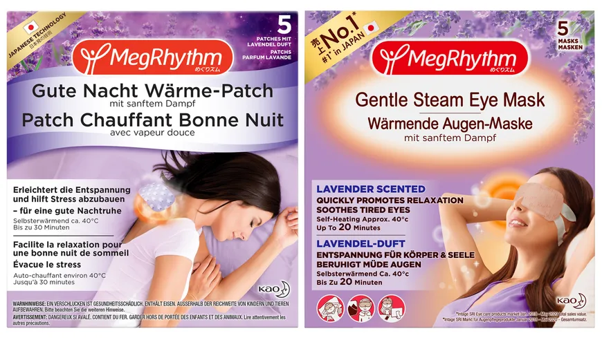 MegRhythm Duo Gute Nacht Wärme-Patch & Wärmende Augenmaske