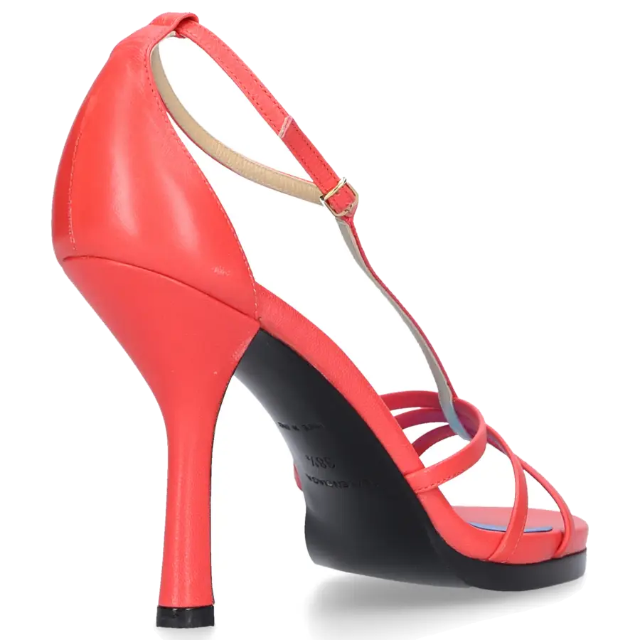 Balenciaga - Plateausandalen Glattleder Kalbsleder coralle - rot