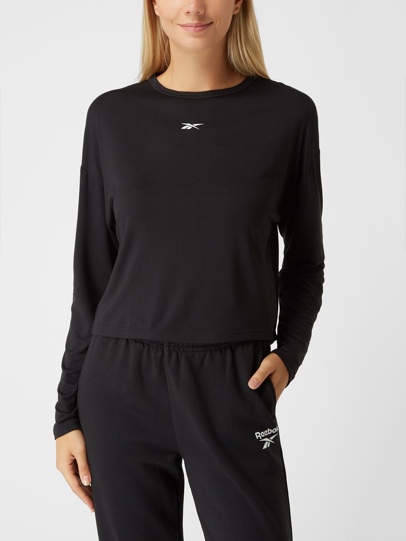 Longsleeve aus Modalmischung in schwarz