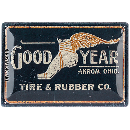 Nostalgic Art Retro Blechschild 20x30cm, Motiv "Goodyear - Logo 1901", 1 Stück - ATU