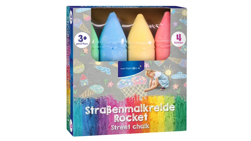 PAPERZONE Rocket Jumbo-Malkreide 4 Stück