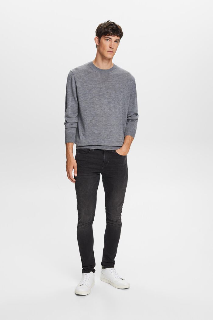 Wollpullover mit Rundhalsausschnitt
