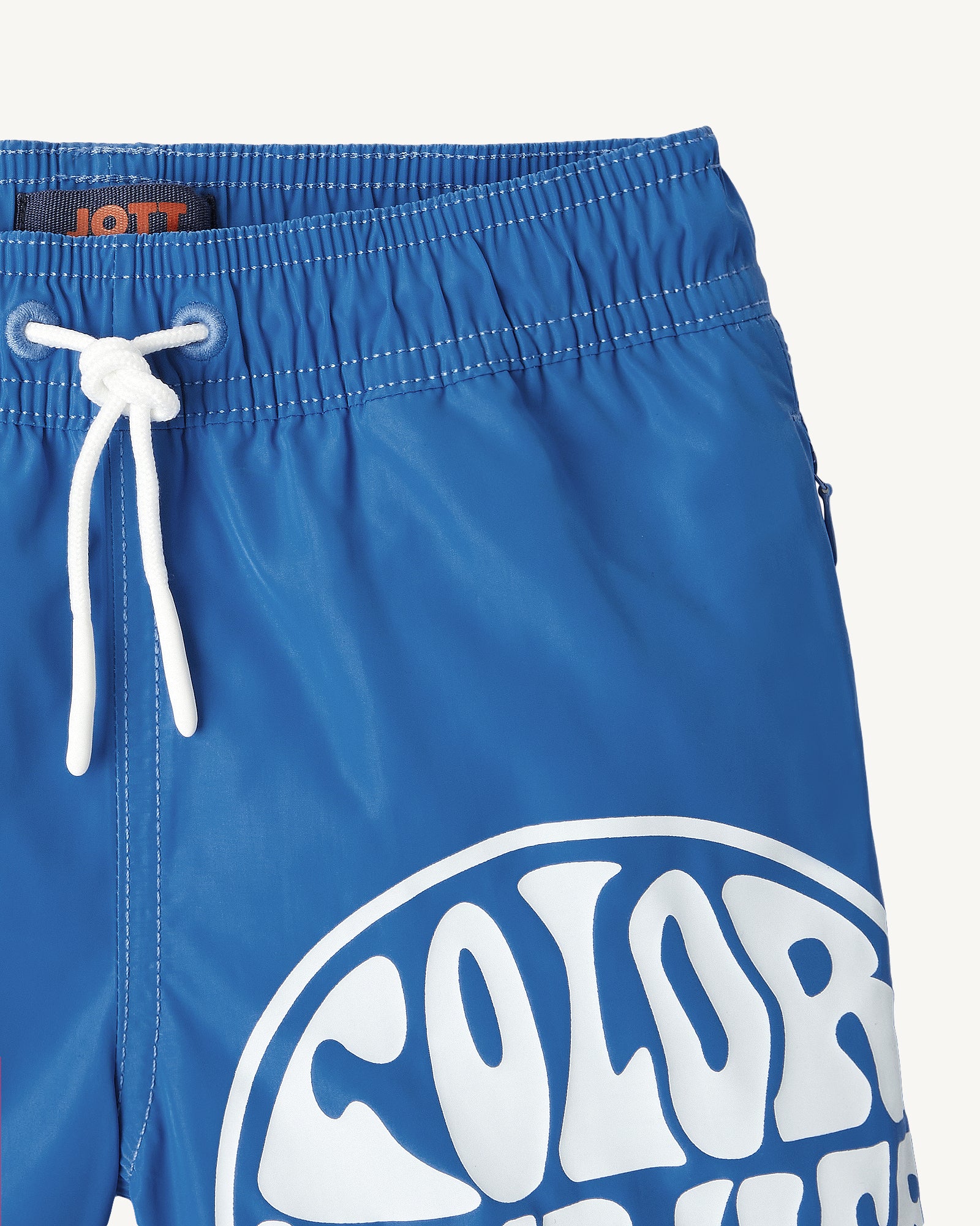Short de bain Azur/Funday blanc enfant Cassis