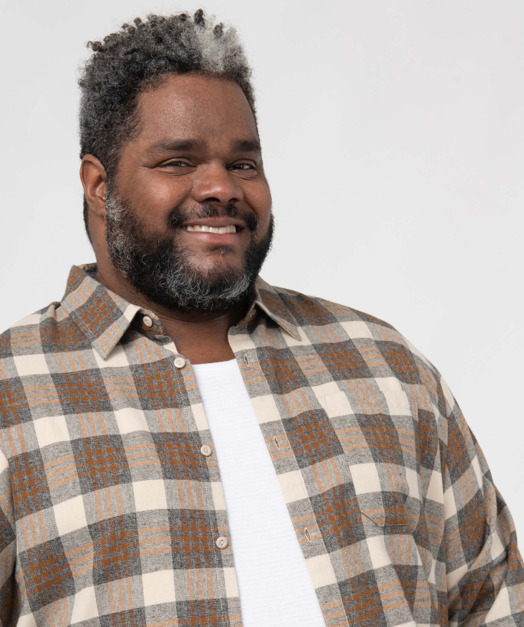 Chemise homme grande taille à manches longues et carreaux carreaux | GEMO