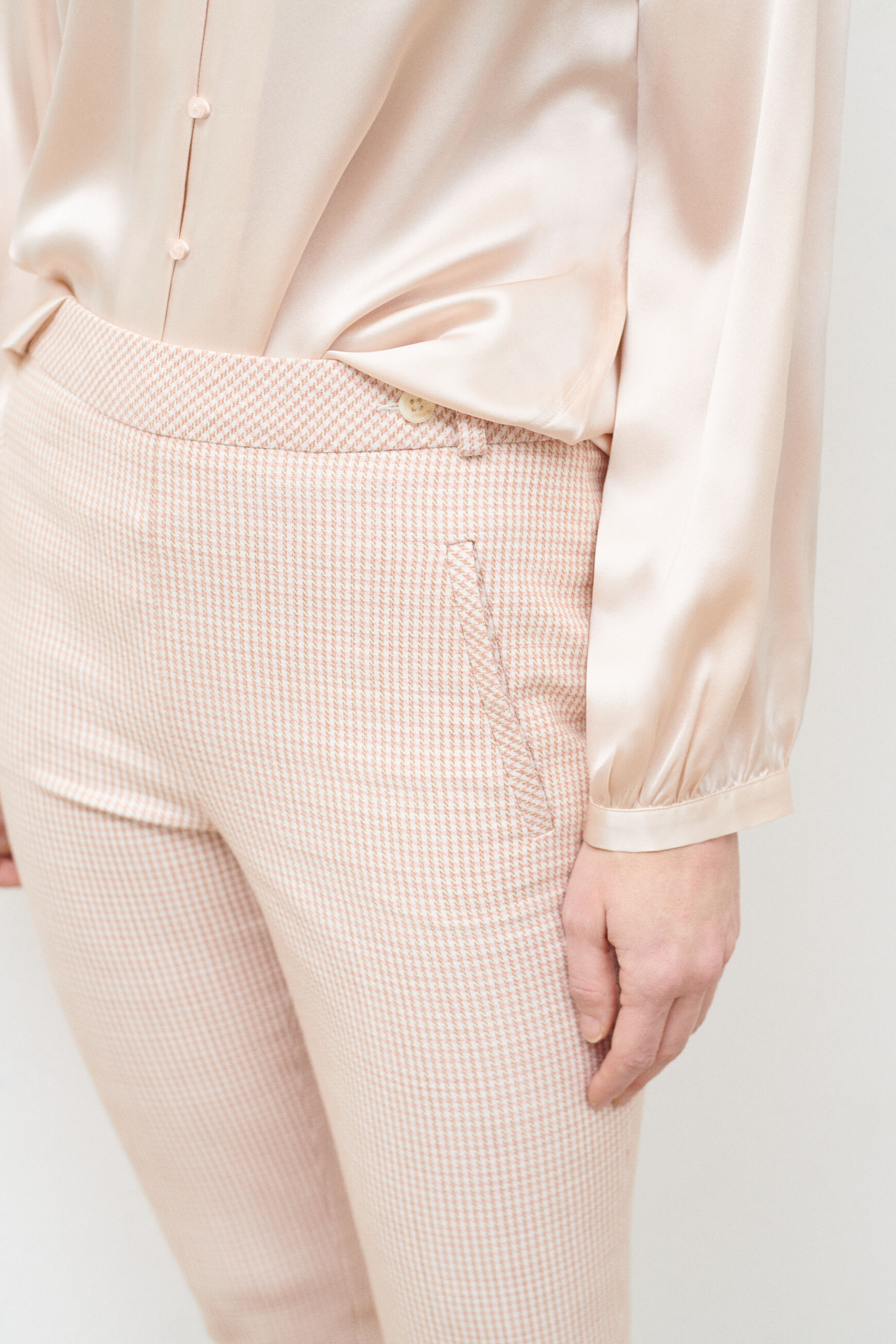 pantalon charles rose saumon femme