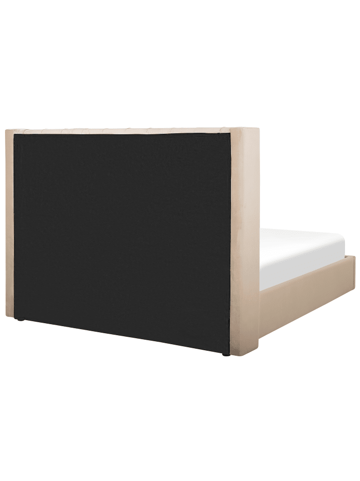 Beliani Doppelbett LUBBON in Beige/Silber - (W) 190 x (H) 144 x (L) 217 cm günstig kaufen onesize