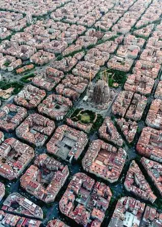 Puzzle 1000 Teile - Barcelona von Oben