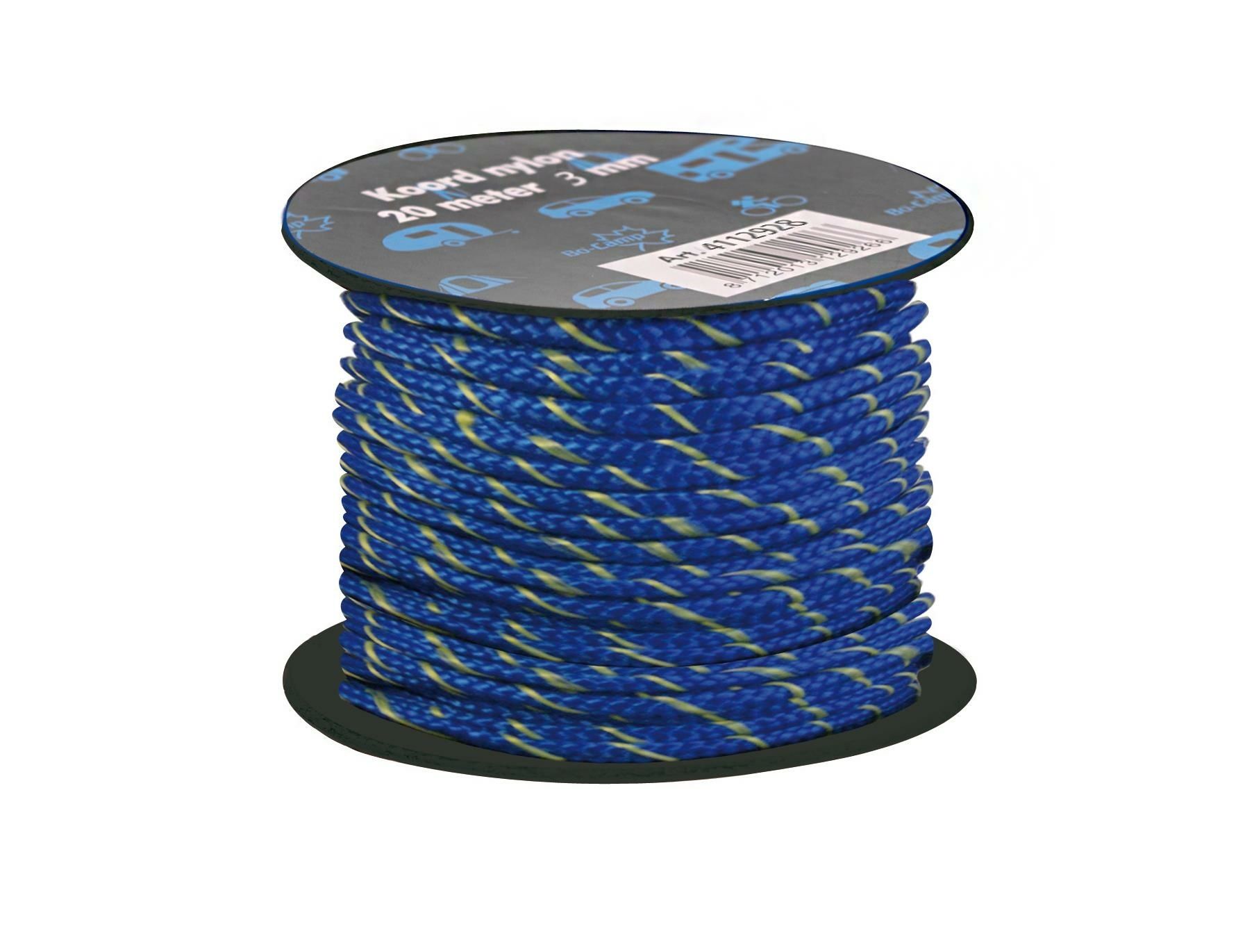 Bo-Camp Abspannseil auf Rolle Blau