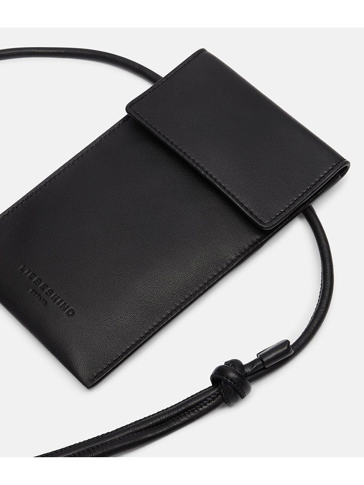LIEBESKIND BERLIN Leder-Handytasche in Schwarz - (B)11 x (H)18 cm günstig kaufen onesize