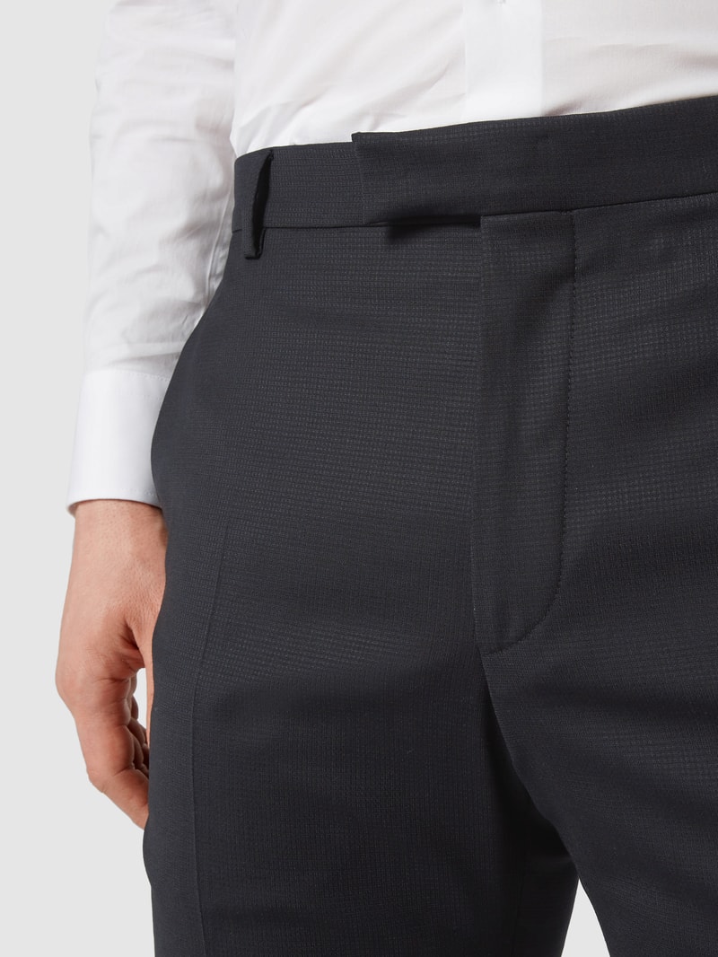 Super Slim Fit Anzughose aus Wolle Modell 'Gun' in schwarz
