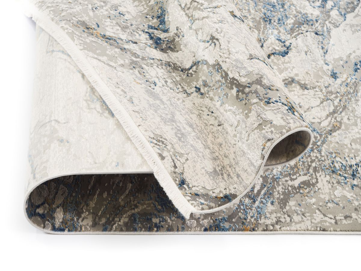 Webteppich Fjord Grau-Blau 160 cm