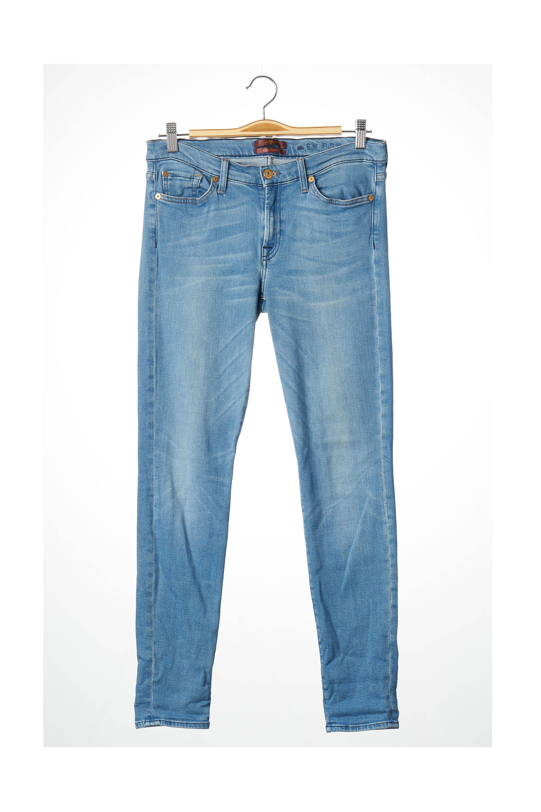 For All Mankind Jeans Coupe Slim Femme couleur bleu