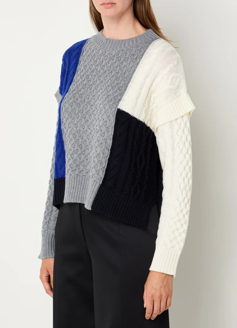 Pull MaxMara Mestre en maille torsadée, confectionné en laine vierge