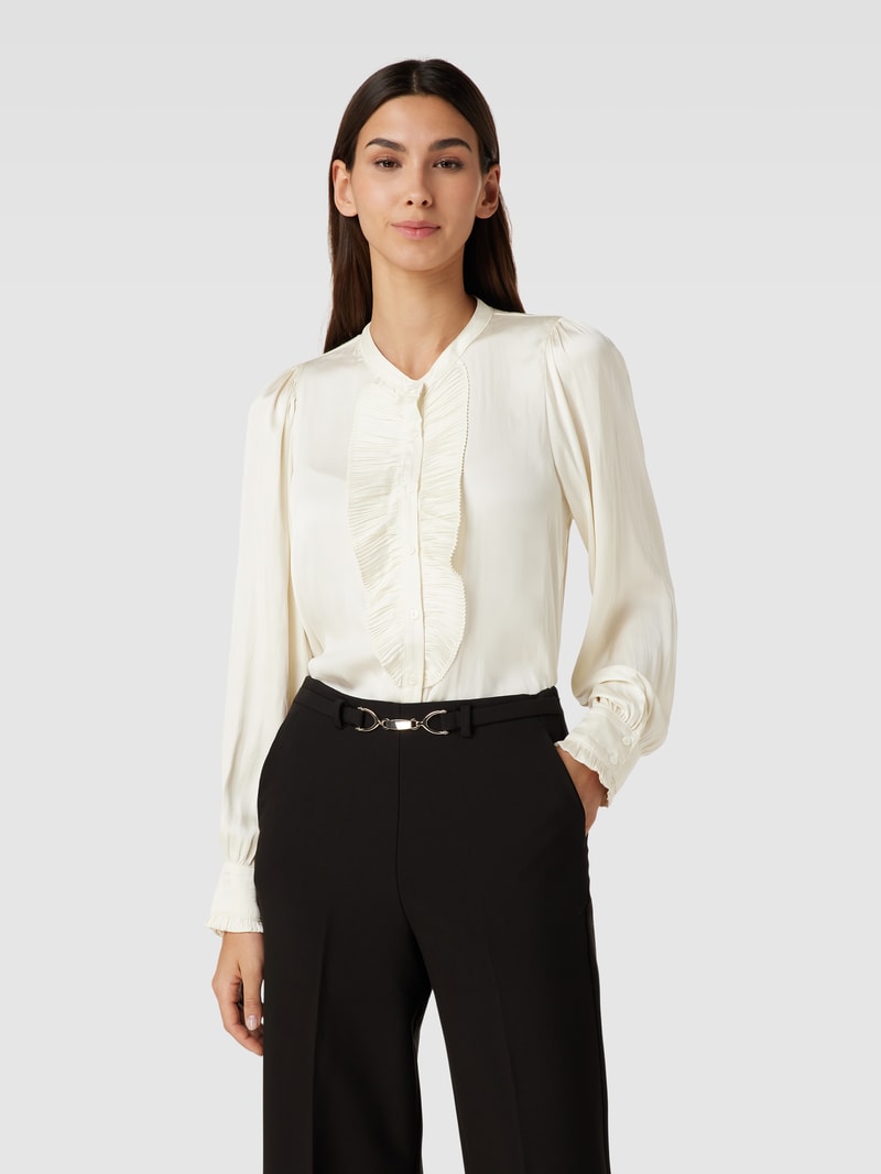 Bluse aus Satin Modell 'Zola' in offwhite