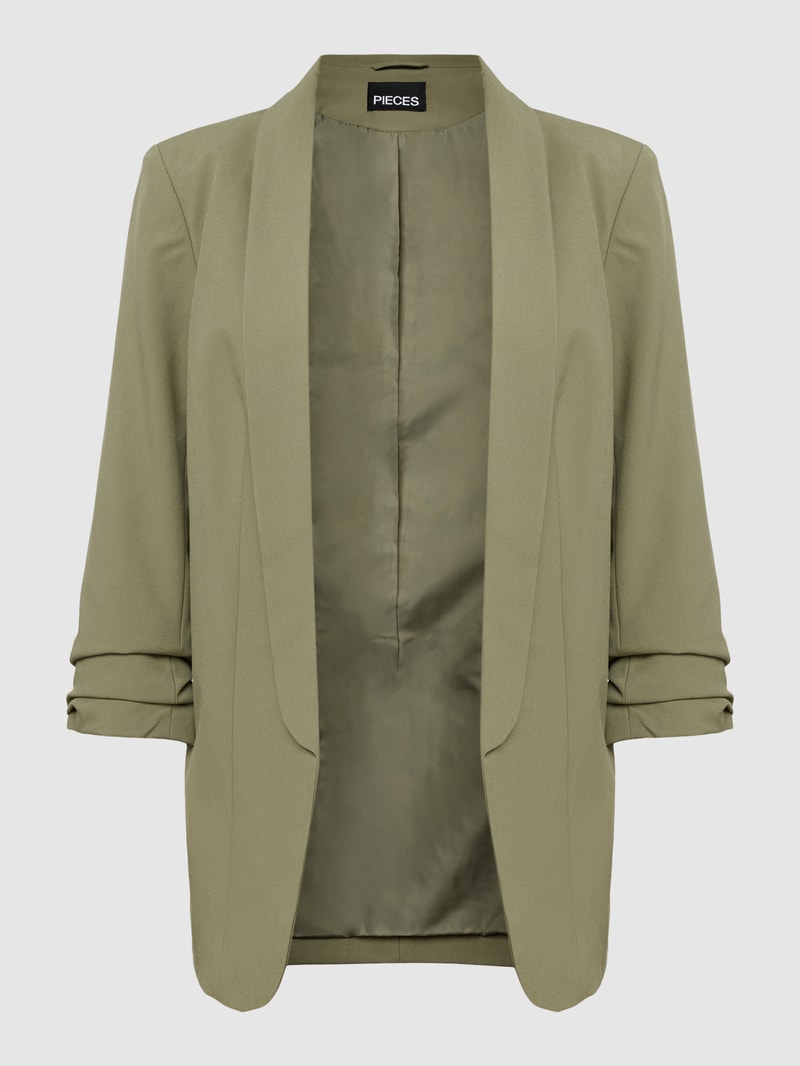 Blazer mit Schalkragen in olivgrün
