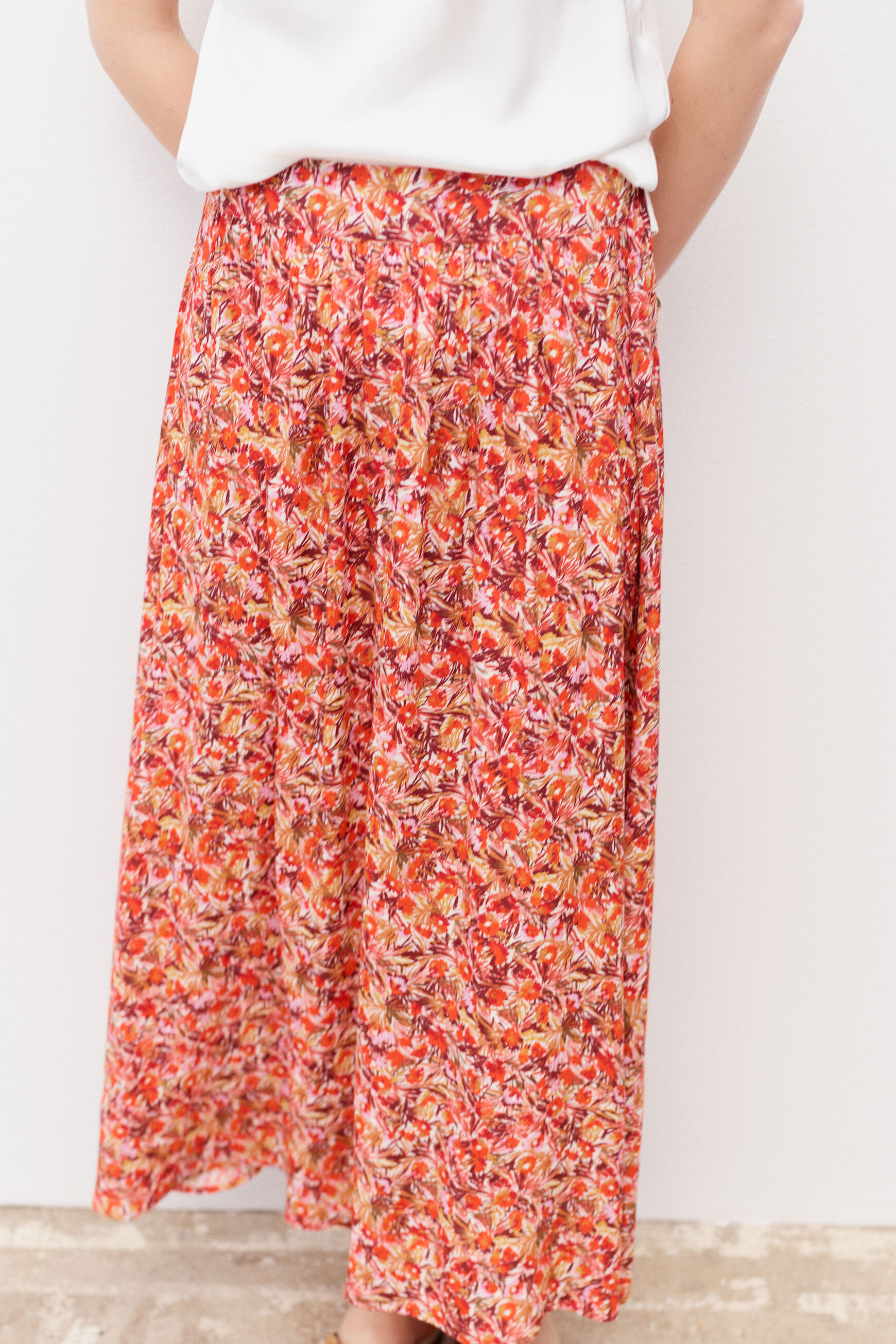 jupe june orange femme