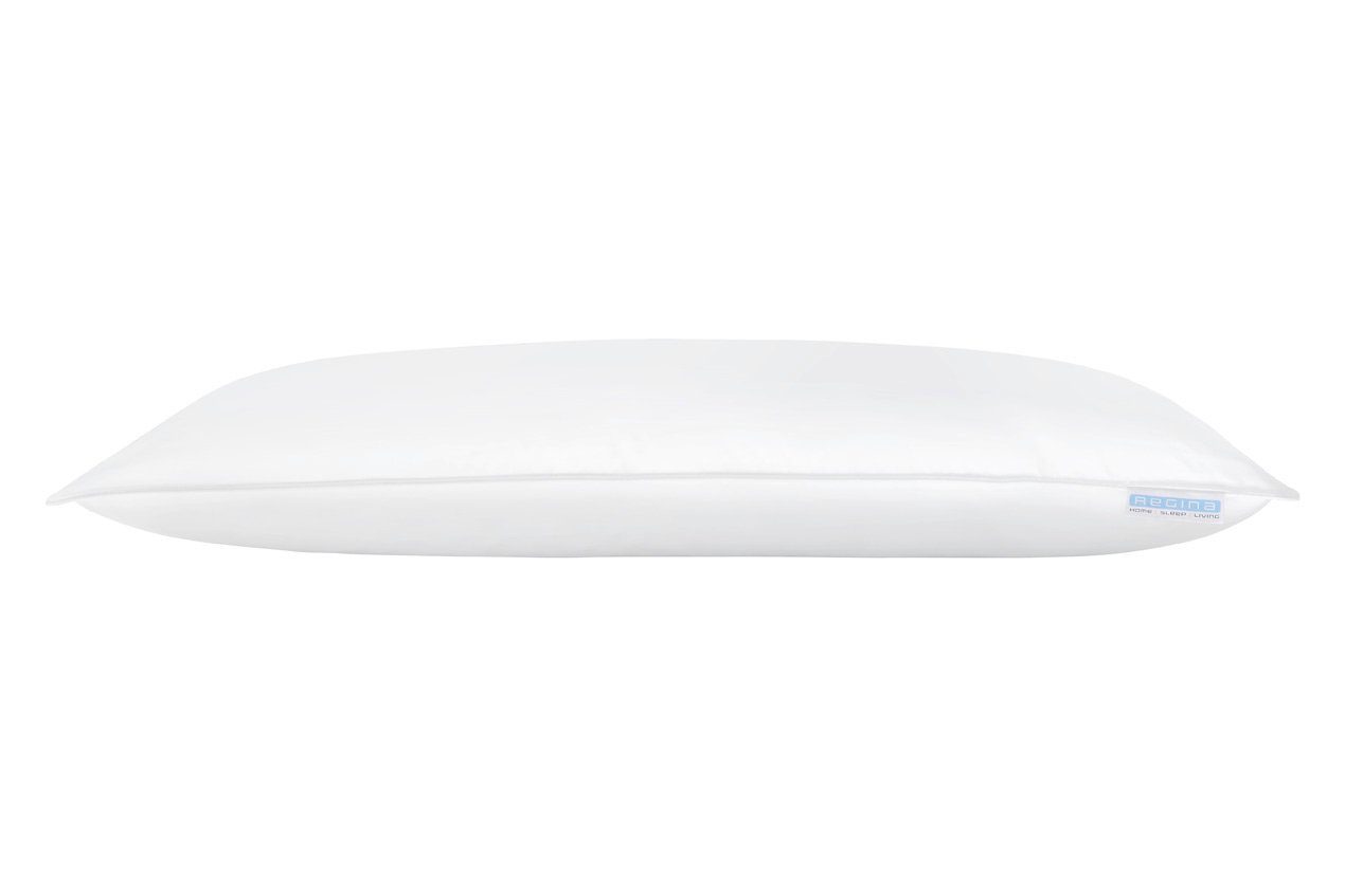 Federkopfkissen, REGINA HOME SLEEP LIVING EST. 1967, Füllung: Auswahl aus drei verschiedene Füllqualitäten möglich, Bezug: 100% Baumwolle, als Einzelpack oder Doppelpack erhältlich, allergikergeeignet, Made in Germany, Oeko-Tex 100 zertifiziert