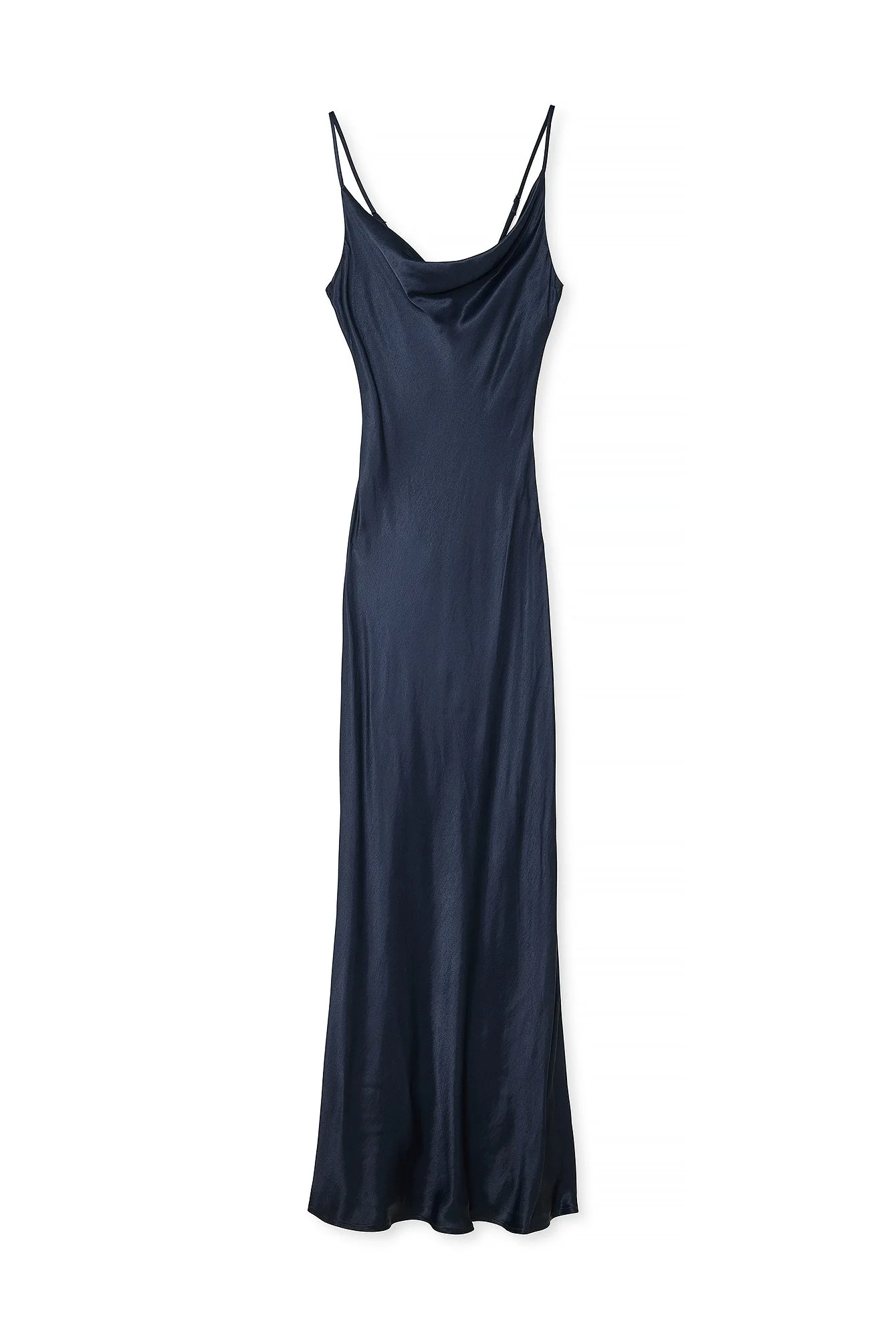 Midi-Slipkleid mit Wasserfallausschnitt