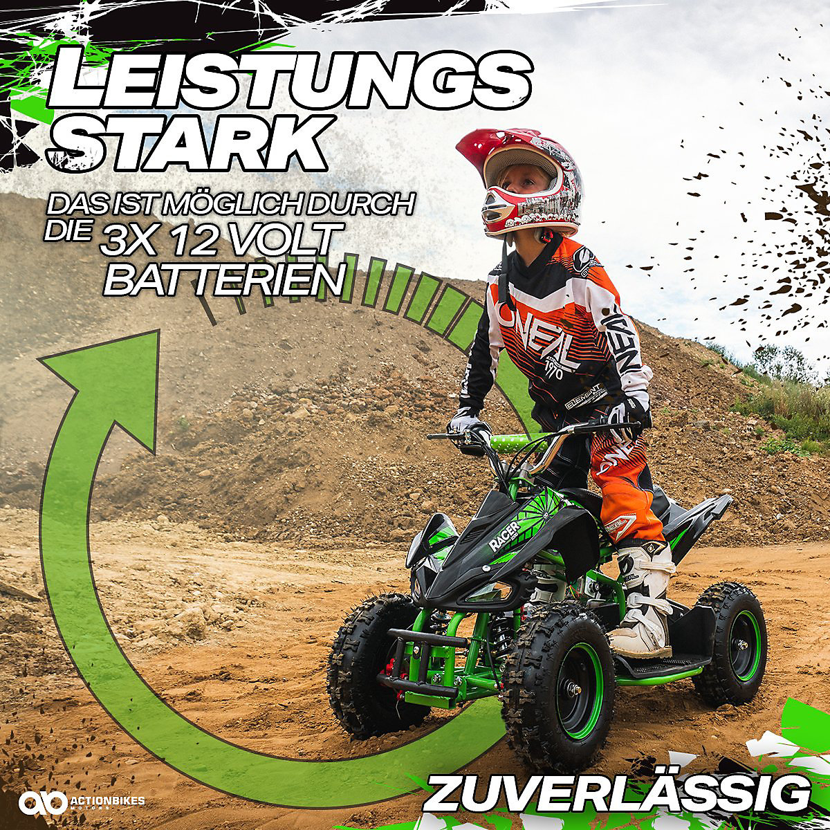 Kinder Elektroquad ATV Racer - 1000 Watt 36 Volt Elektromotor - Kinderfahrzeug