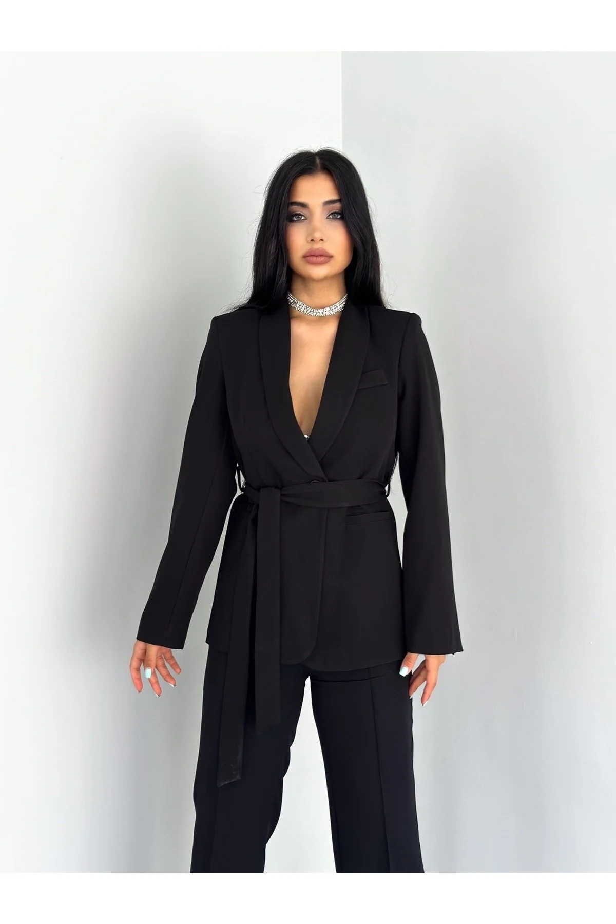 ZF BUTİK  Zweiteiler - Schwarz - Regular Fit