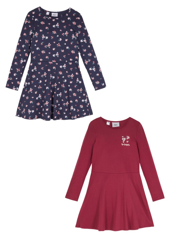 Mädchen Jerseykleid (2er-Pack)