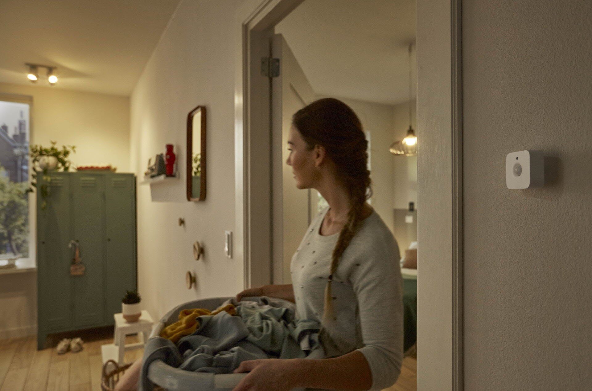 Philips Hue Schalter 28,9, Bewegungserkennung, gibt die aktuell gemessene Temperatur wieder