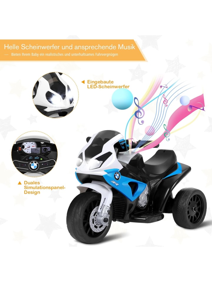 COSTWAY 6V Elektro Motorrad BMW von 18-36 Monaten in Blau günstig kaufen 66 cm