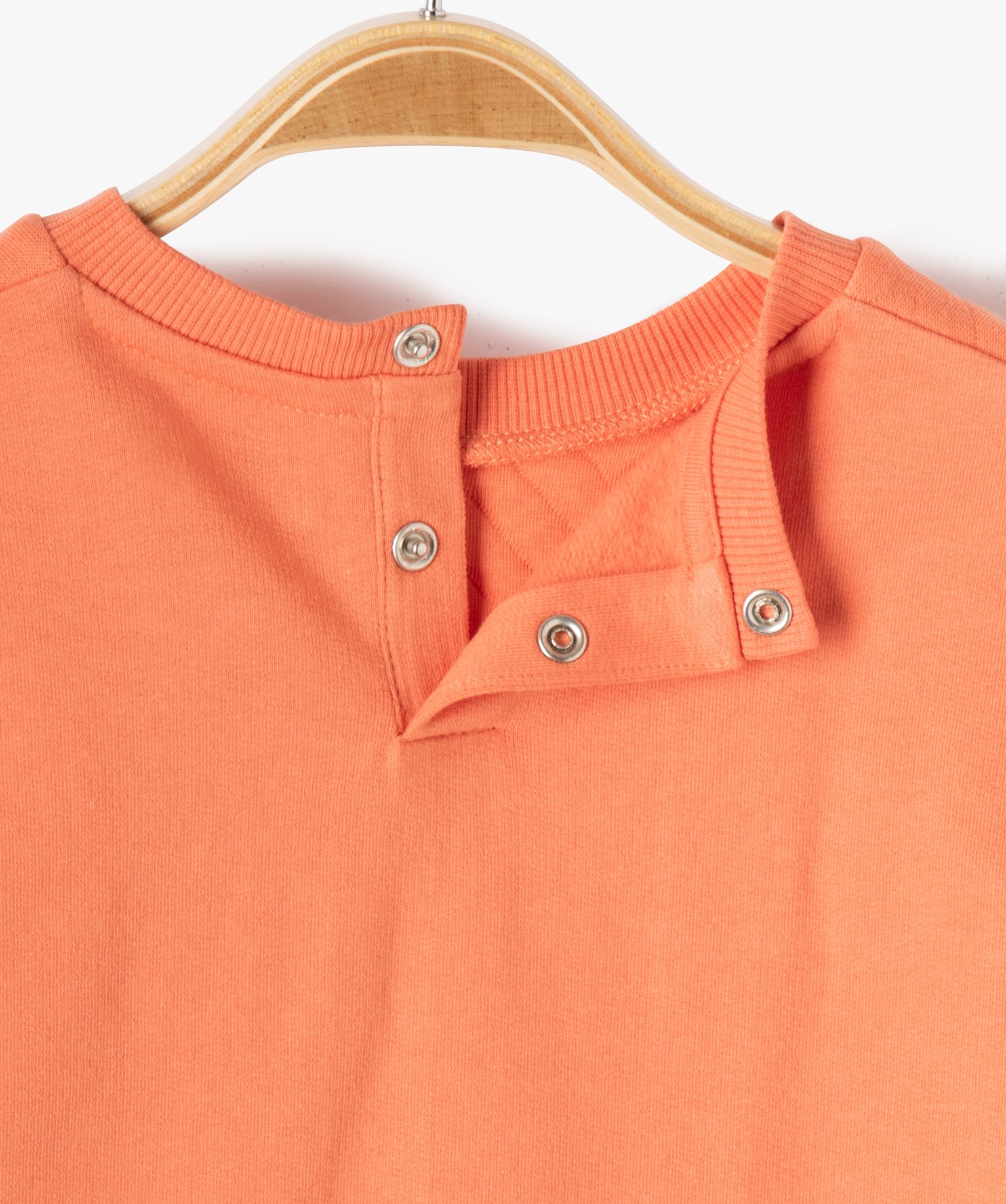 Sweat bébé Garçon à plastron matelassé orange | GEMO