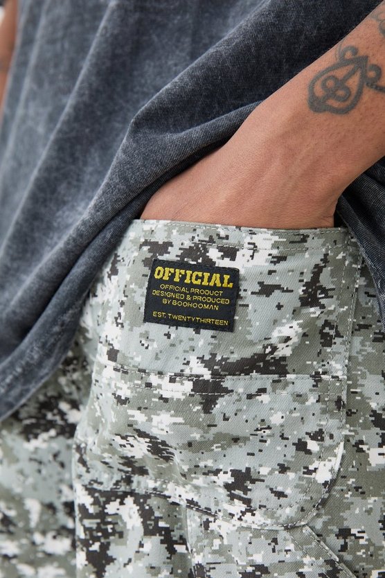 Tall Camouflage Twill Carpenter Shorts