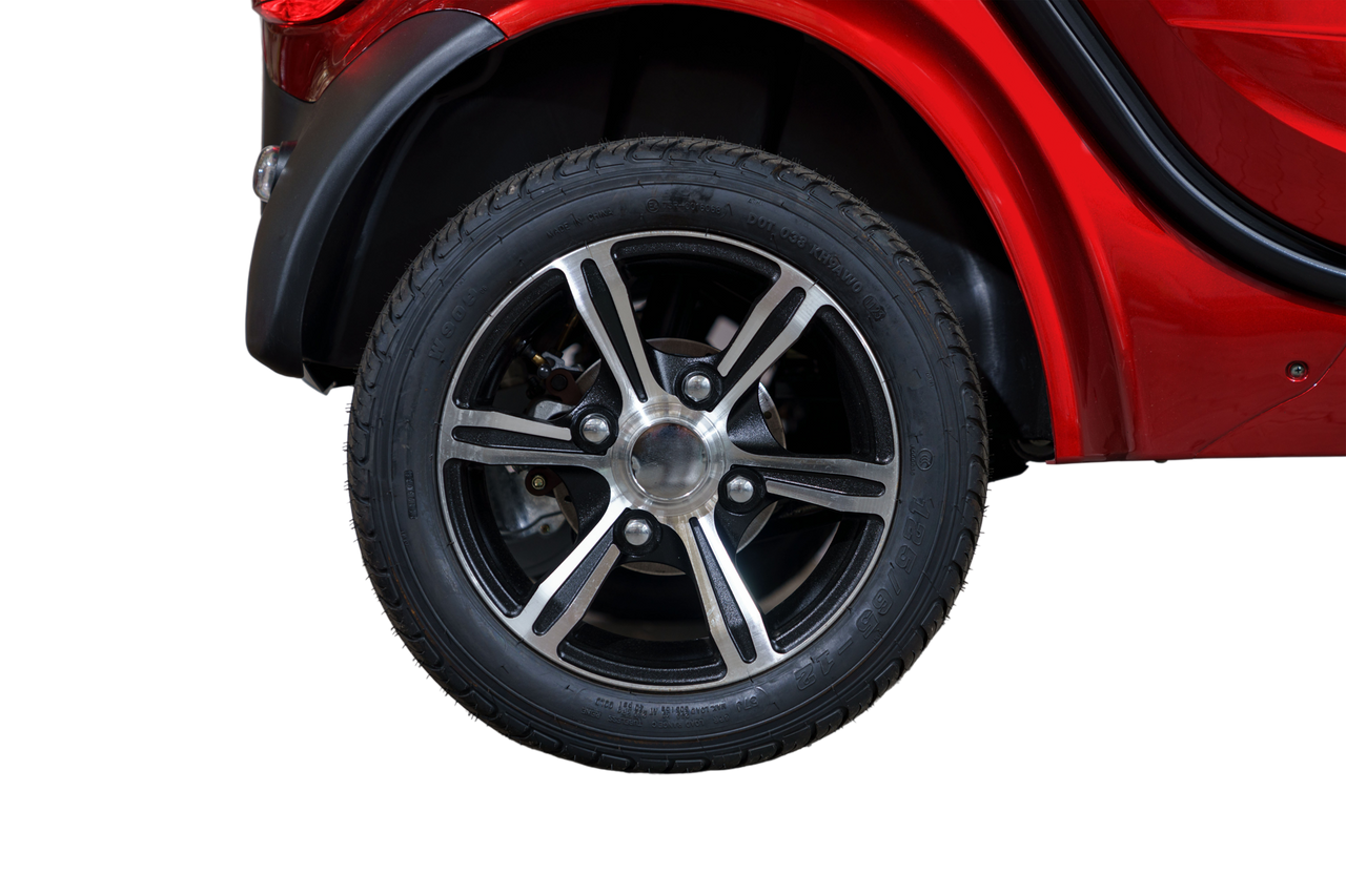 Stormborn Y8 Kabinenroller - 2 kW, Blei-Gel-Akku, 25 o. 45 km/h, rotmetallic