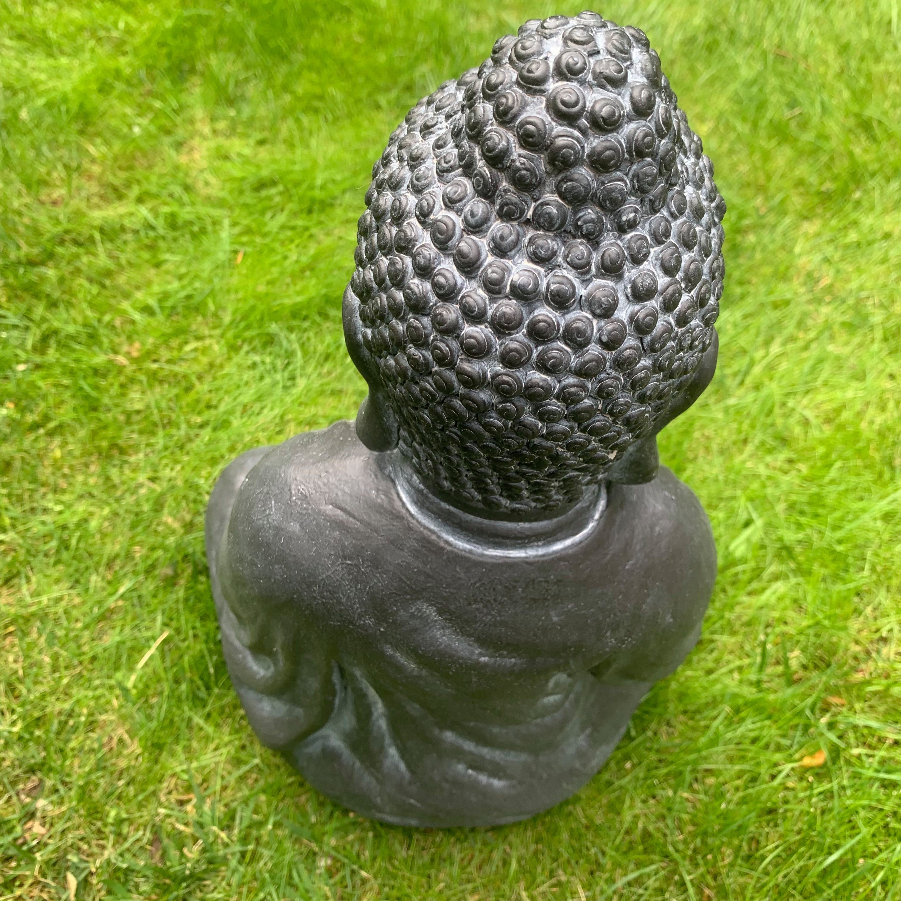 K&L Wall Art Buddhafigur Nepal Buddha Statue Kunststein Beton Feng Shui Deko (1, Gartenfigur), 45cm große Steinfigur Wellness Gartendeko