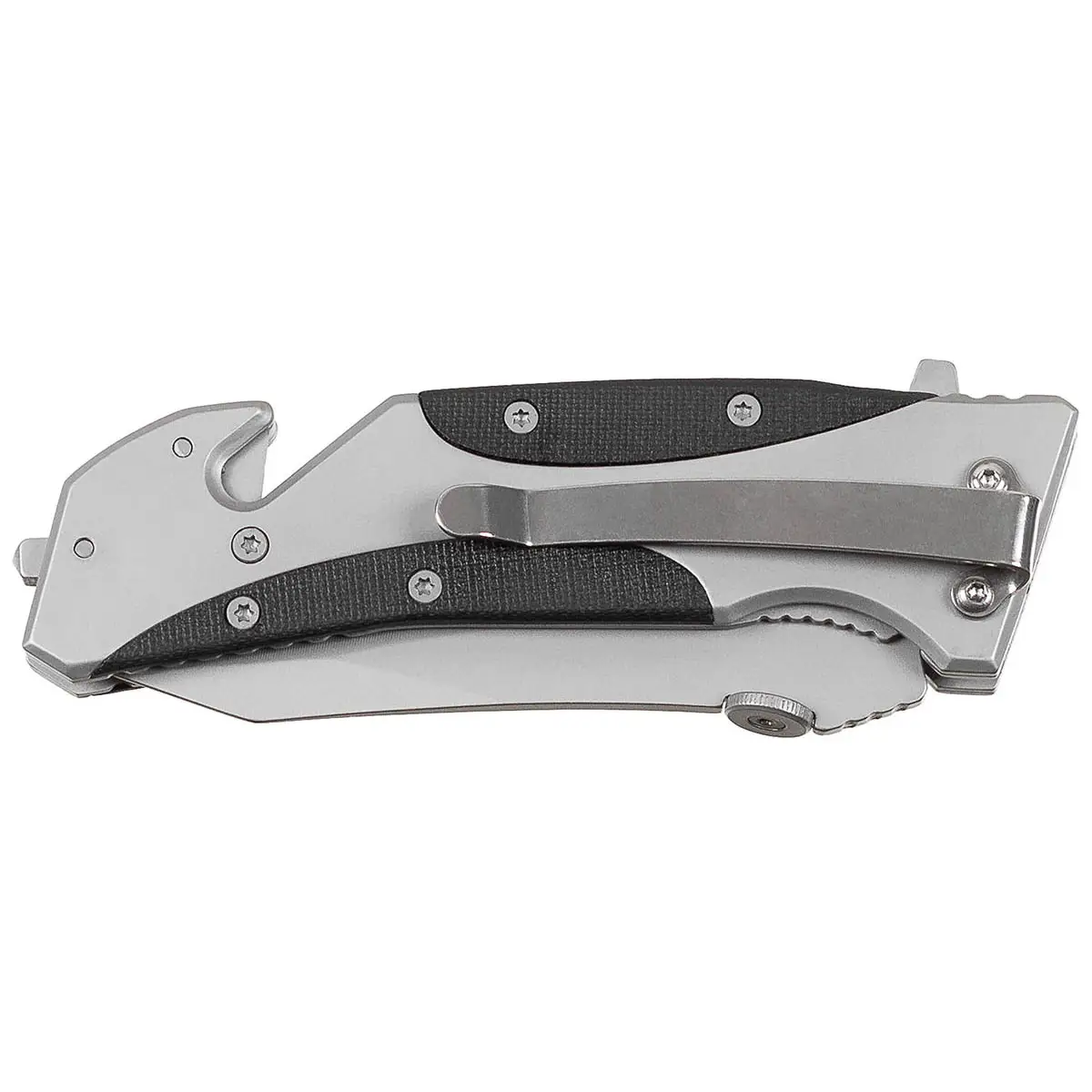 Einhand Klappmesser siber/schwarz