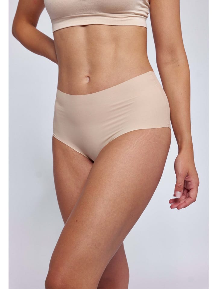 SNOCKS High Waist Hipster aus Mikrofaser 3 Stück in Hellbeige günstig kaufen