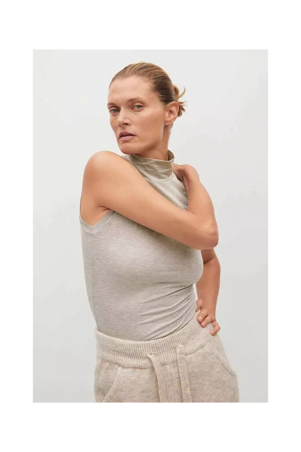 Mango Debardeurs Femme couleur beige