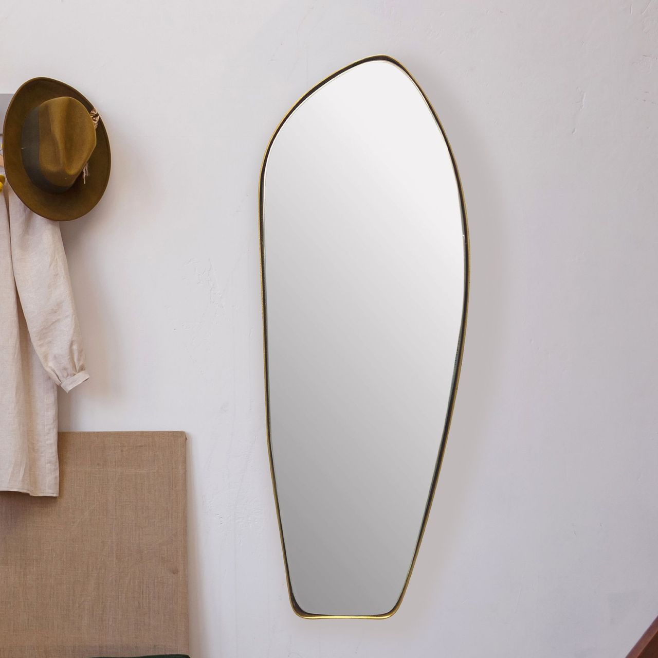 Wohnling Wandspiegel Asymmetrisch 33x90 cm Metall