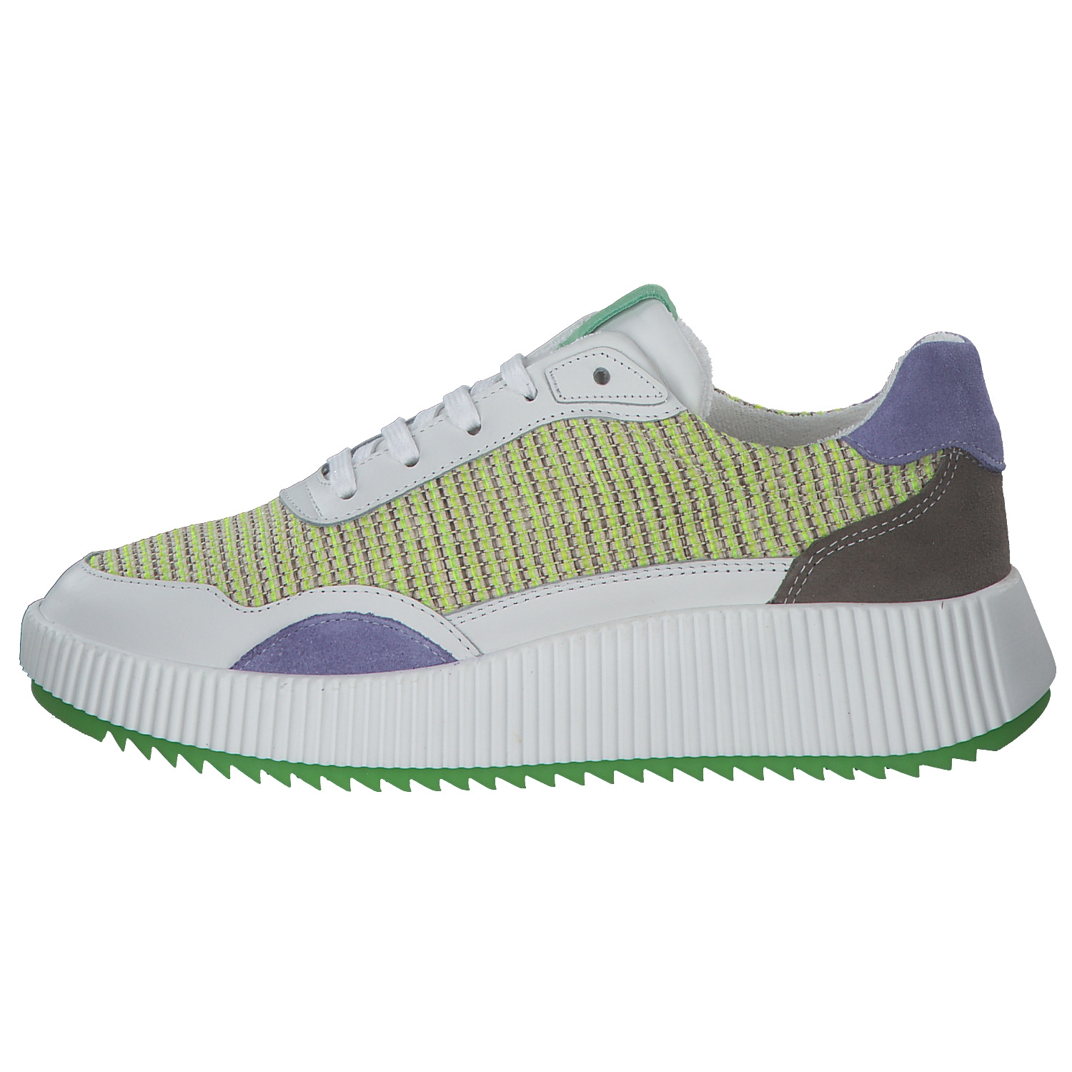 Palado PA 0034, Schnürschuhe, Damen, Weiß/Blau/Grün/Gelb