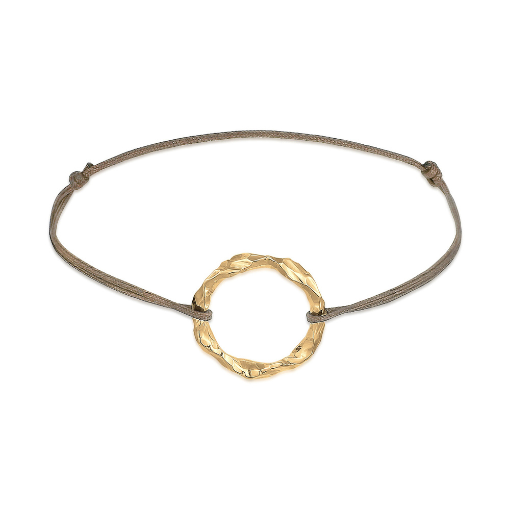 Elli Elli Bracelet Geo Cercle Nylon Bracelet Femme  Plaqué Or Argent (925/1000) Bracelet