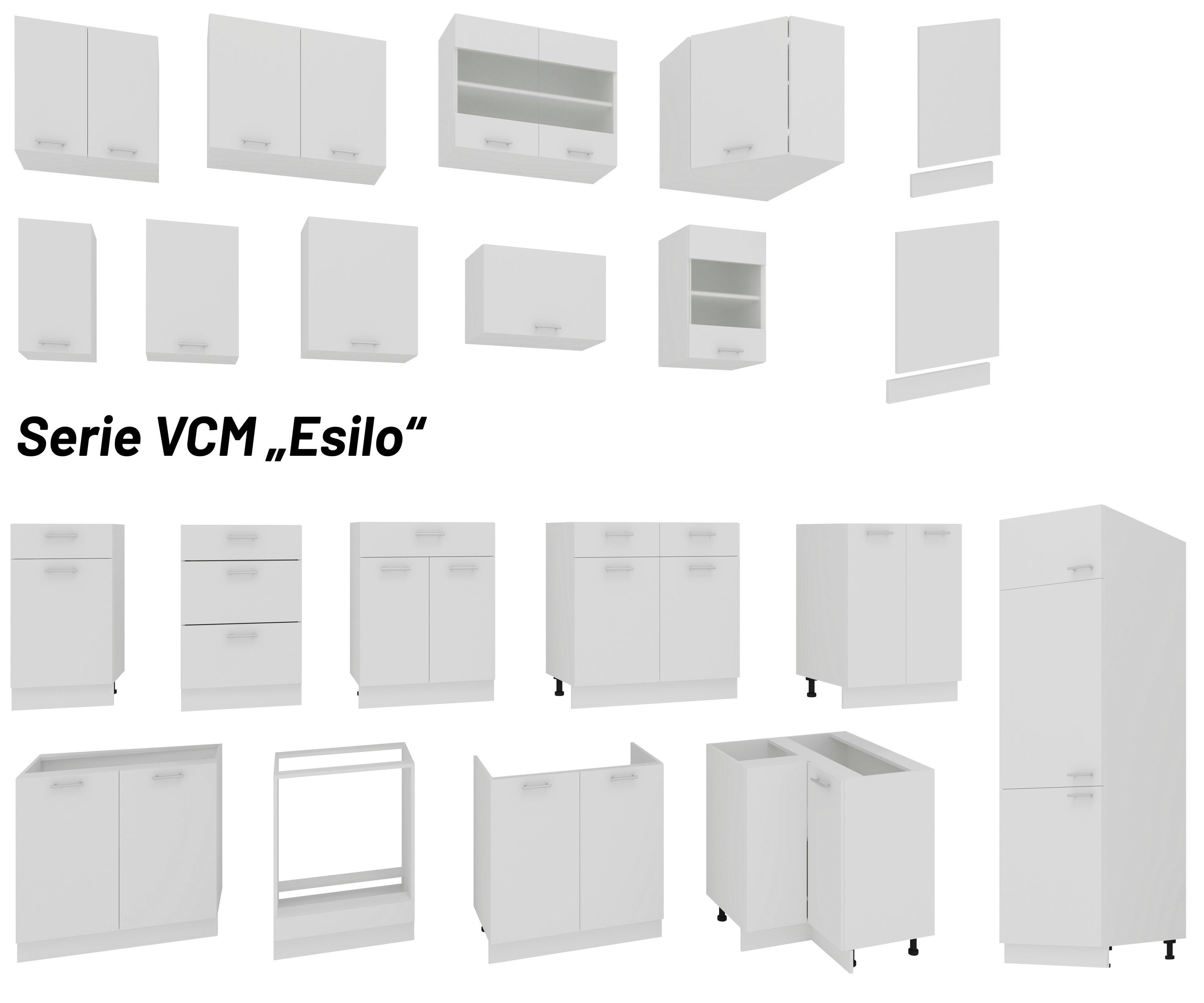 VCM Unterschrank Küchenschrank B 60 cm Unterschrank Schublade Esilo