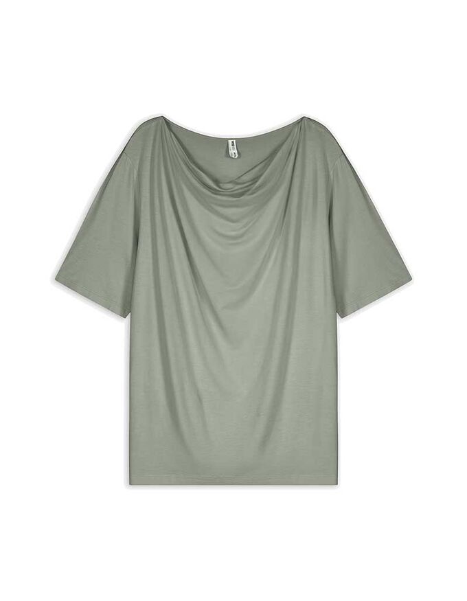 T-Shirt - Wasserfall-Ausschnitt