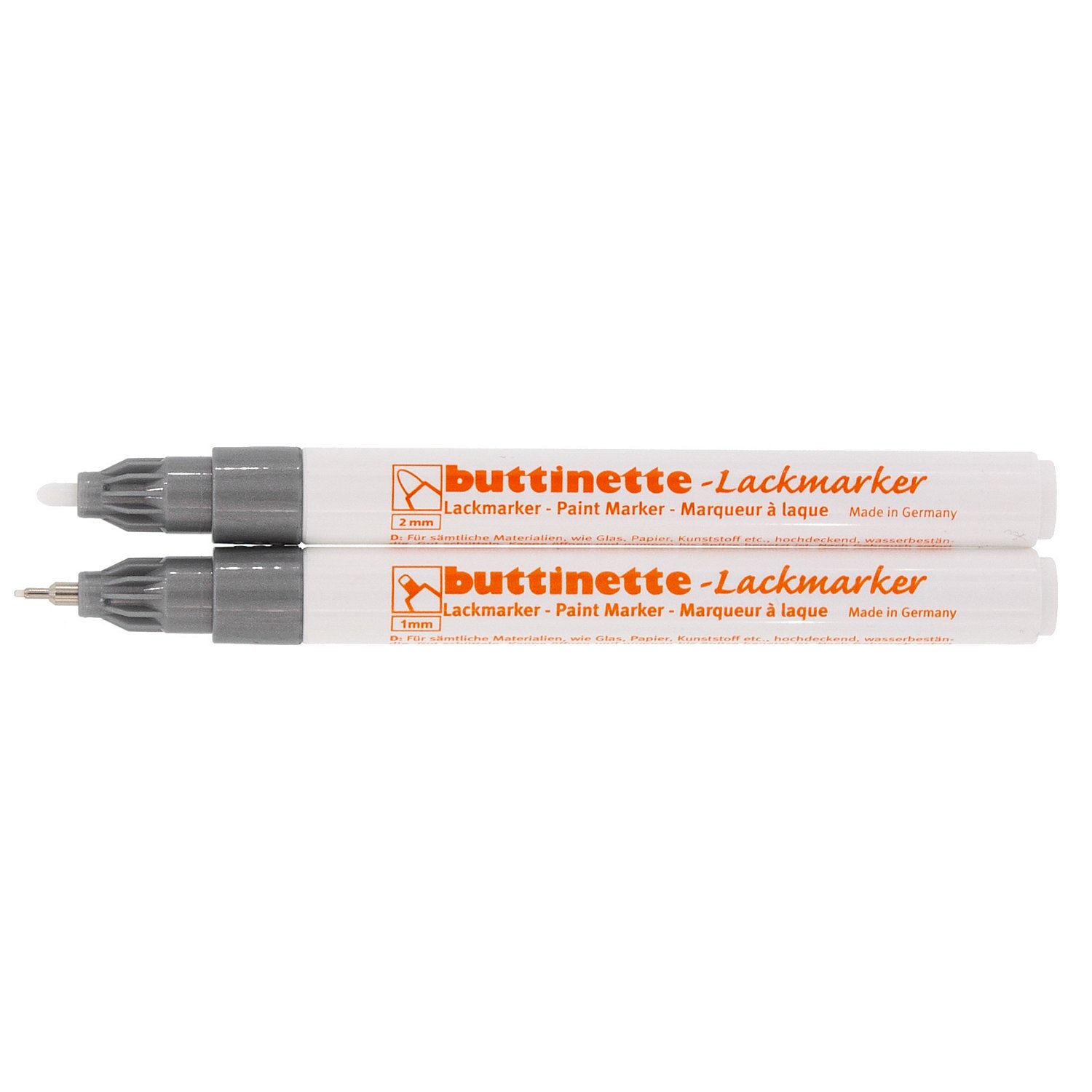 buttinette Lackmarker, silber, 2 Stifte