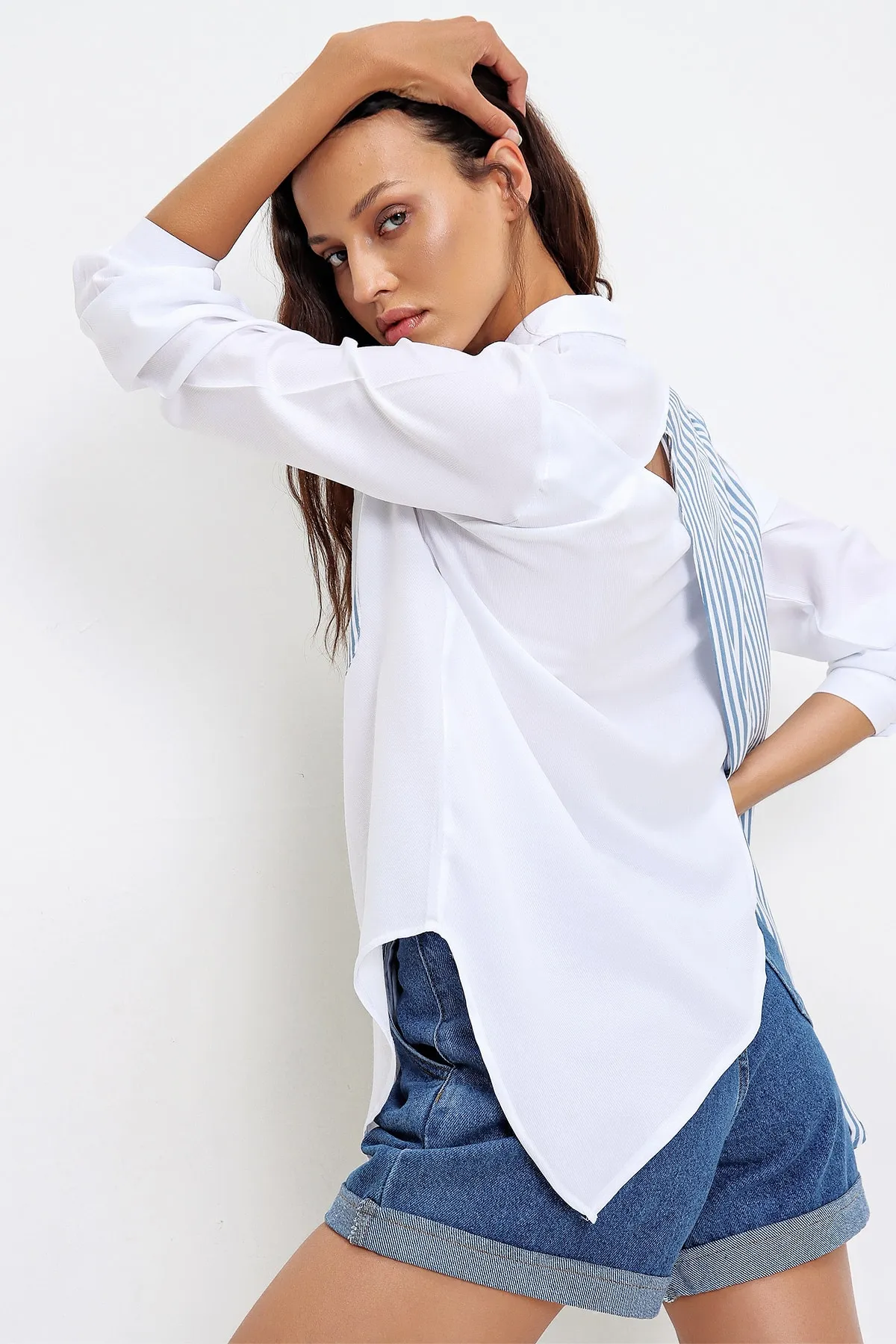 Trend Alaçatı Stili  Hemd - Weiß - Oversized
