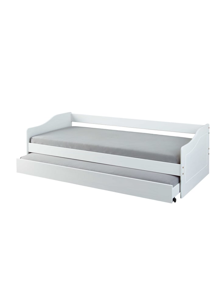 ebuy24 Bett Leonie Weiß 207 x 97 cm günstig kaufen onesize