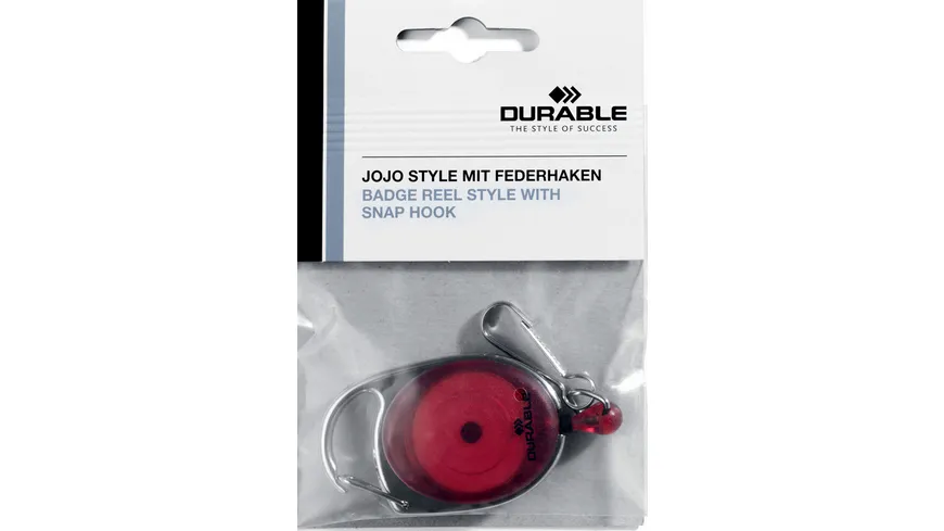 DURABLE Ausweishalter  JoJo STYLE mit Federhaken 80 cm rot