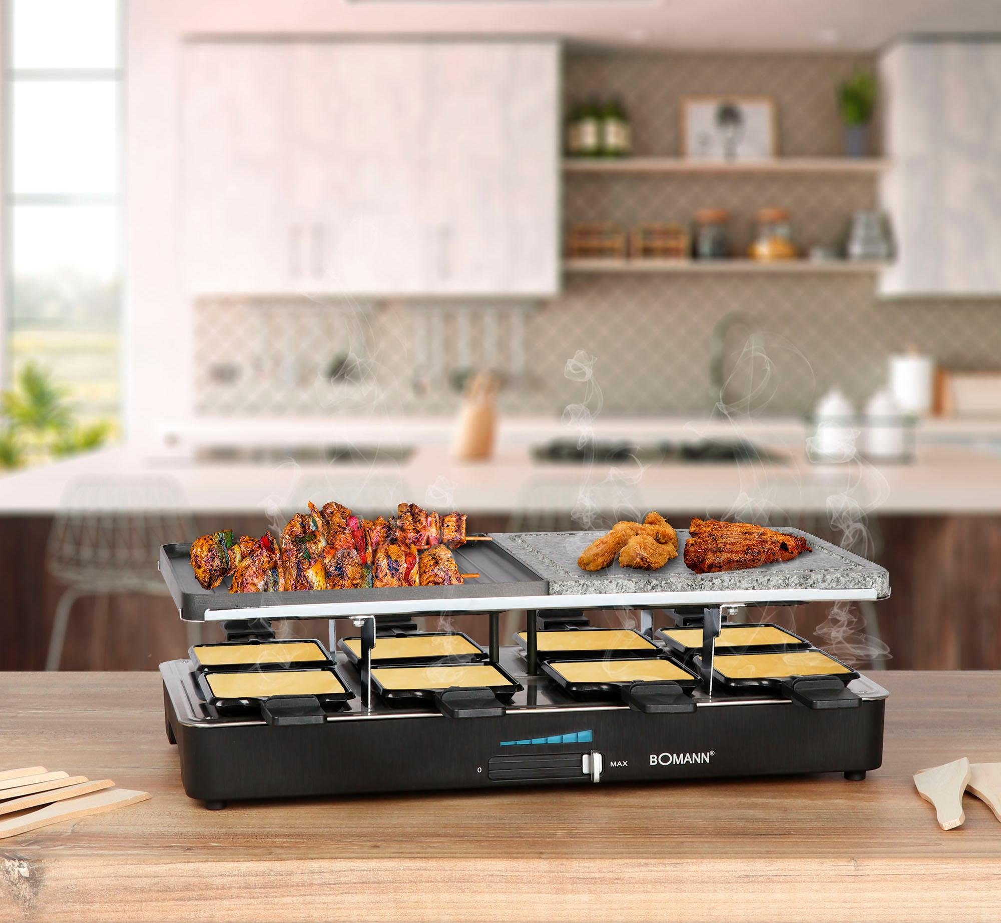 BOMANN Raclette RG 2279 CB, 8 Raclettepfännchen, 1400 W