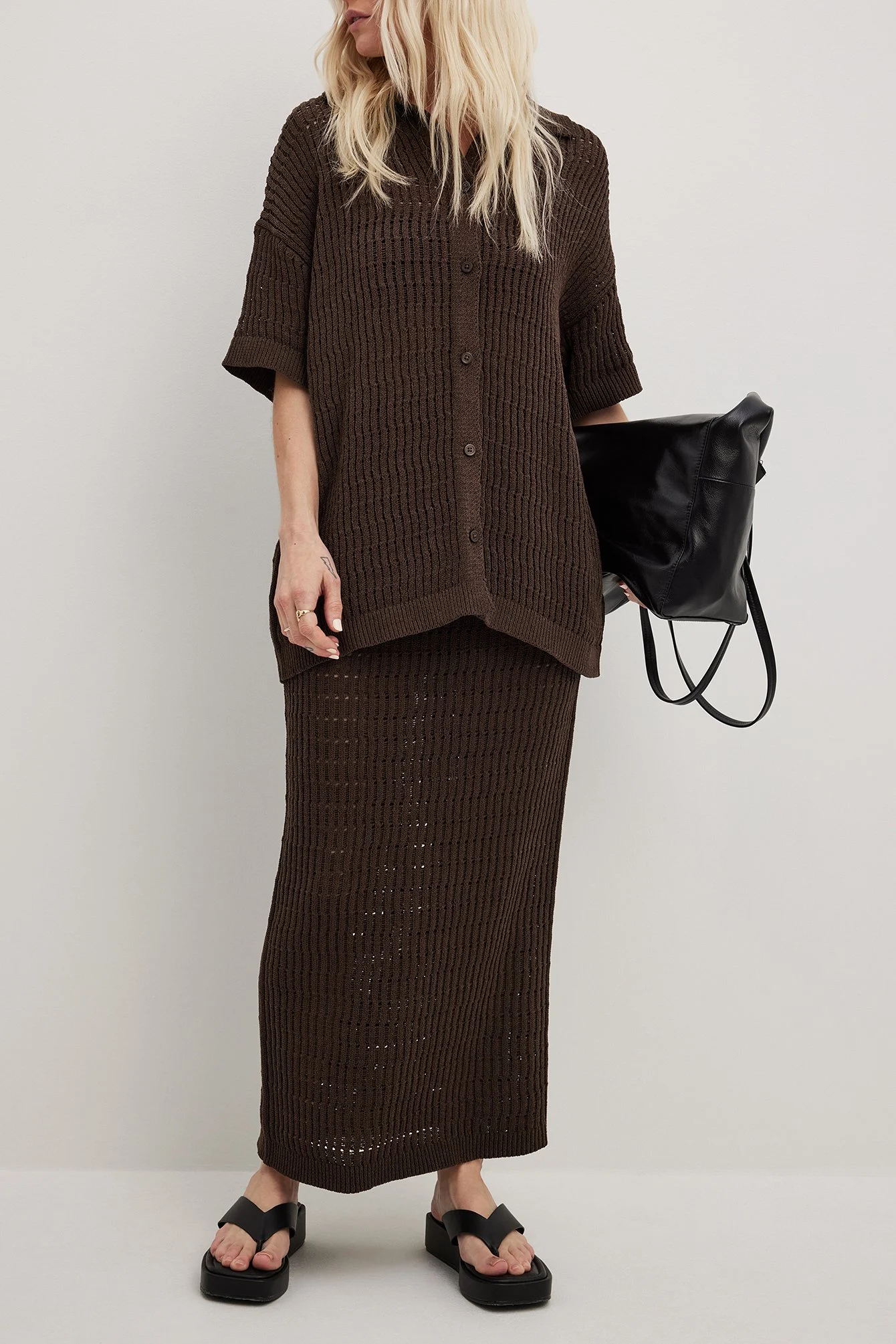 Chenille Knitted Maxi Skirt