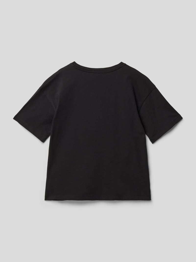 T-Shirt mit Label-Print Modell 'REVEAL' in black