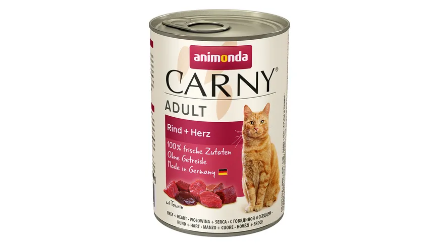 ANIMONDA Katzennassfutter Carny Adult Rind + Herz 400 g