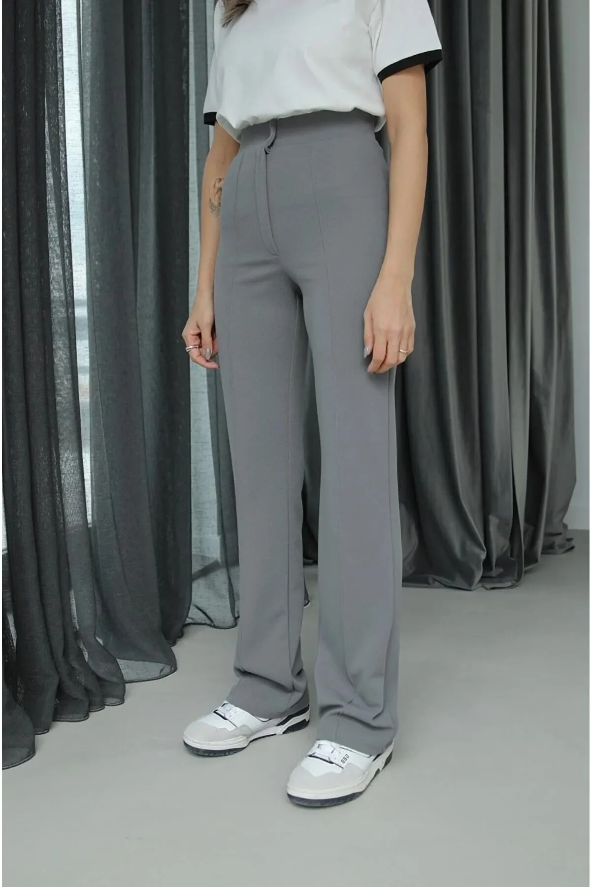 VOLT CLOTHİNG  Lycra-Hose mit weitem Bein für Damen